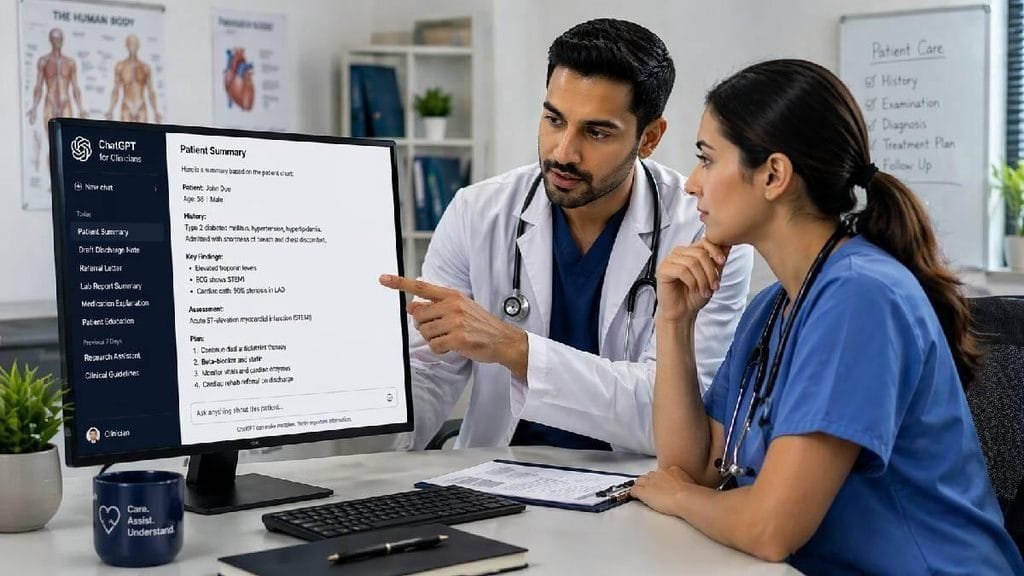 Profesionales sanitarios utilizando inteligencia artificial generativa para obtener información clínica